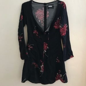 The Reformation Floral Short Bell Sleeve Dress New